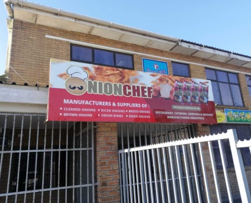 Chromadek Sign With Vinyl Printed Graphics OnionChef