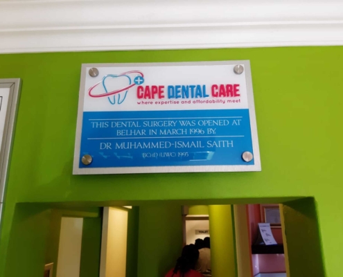 Custom Dental Prctice Internal Acrylic ACM Signage