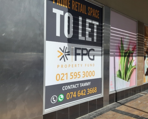 FPG Printed Window TO LET Claremont