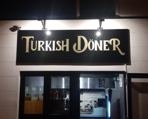 Front LED Spotlit Turkish Doner Signage
