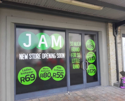 Jam Clothing Window Graphics Application