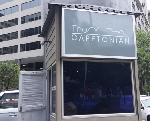 Mae West Lightbox The Capetonian Hotel Parking Area