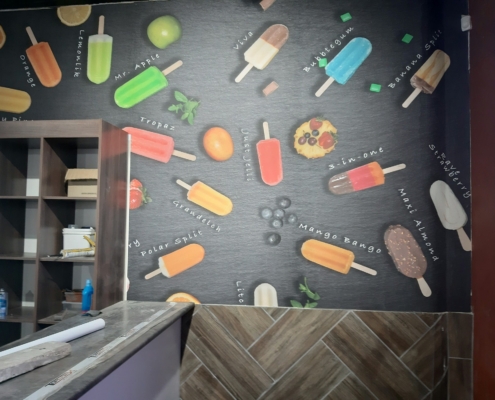 Polar Ice Cream Printed Textured Wallpaper