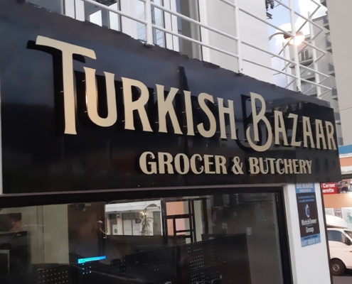 Turkish Bazaar ACM Backing With CNC Cut _ Raised Lettering